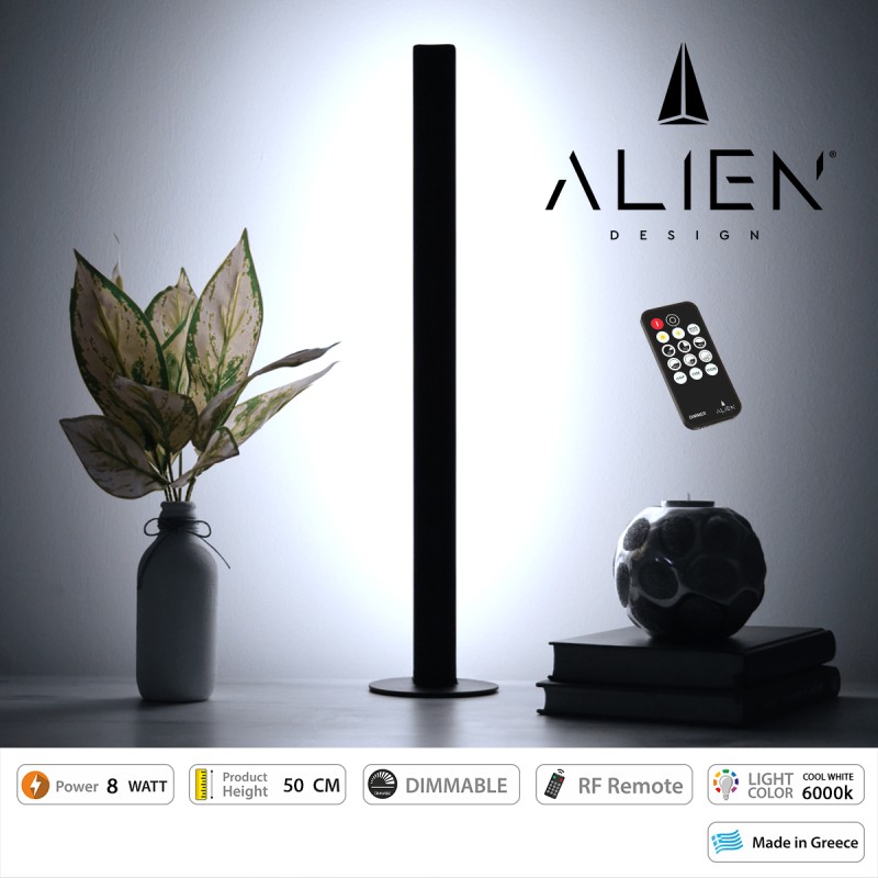 GloboStar® ALIEN-DIVA-BLACK-50-1 ALIEN Design DIVA Μοντέρνο Minimal Nordic Μεταλλικό Φωτιστικό Επιτραπέζιο - Πορτατίφ - Λαμπατέρ Μαύρο LED 8W 1120lm με Ασύρματο Χειριστήριο RF & Dimmer IP20 Ψυχρό Λευκό 6000K Μ3 x Π1.6 x Υ50cm GloboStar® ALIEN-DIVA-BLACK-50-1 ALIEN Design DIVA Μοντέρνο Minimal Nordic Μεταλλικό Φωτιστικό Επιτραπέζιο - Πορτατίφ - Λαμπατέρ Μαύρο LED 8W 1120lm με Ασύρματο Χειριστήριο RF & Dimmer IP20 Ψυχρό Λευκό 6000K Μ3 x Π1.6 x Υ50cm