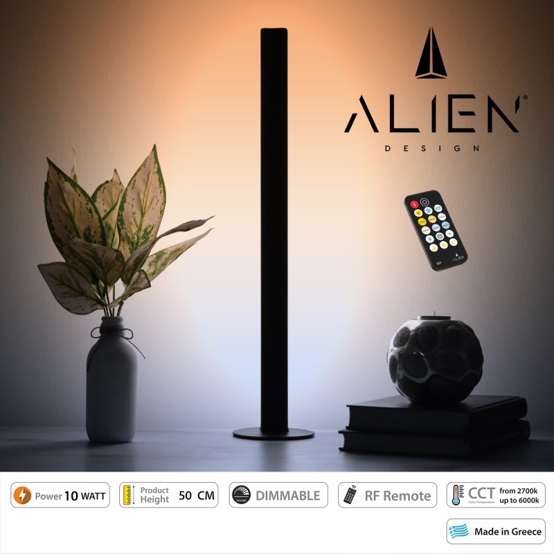 GloboStar® ALIEN-DIVA-BLACK-50-10 ALIEN Design DIVA Μοντέρνο Minimal Nordic Μεταλλικό Φωτιστικό Επιτραπέζιο - Πορτατίφ - Λαμπατέρ Μαύρο LED 10W 1500lm με Ασύρματο Χειριστήριο RF & Dimmer IP20 CCT Θερμό 2700 K έως Ψυχρό 6000K Μ3 x Π1.6 x Υ50cm GloboStar® ALIEN-DIVA-BLACK-50-10 ALIEN Design DIVA Μοντέρνο Minimal Nordic Μεταλλικό Φωτιστικό Επιτραπέζιο - Πορτατίφ - Λαμπατέρ Μαύρο LED 10W 1500lm με Ασύρματο Χειριστήριο RF & Dimmer IP20 CCT Θερμό 2700 K έως Ψυχρό 6000K Μ3 x Π1.6 x Υ50cm