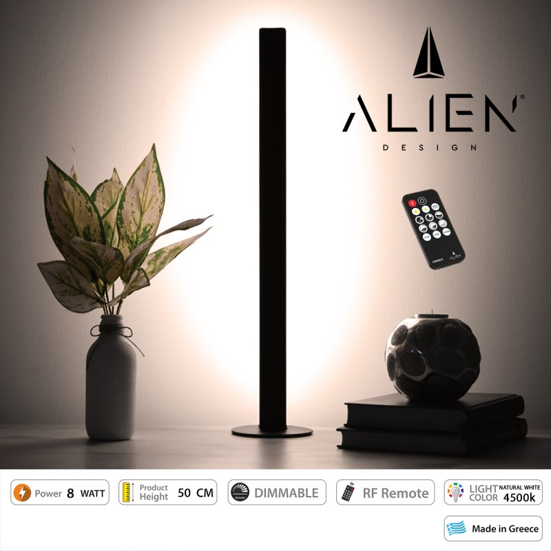 GloboStar® ALIEN-DIVA-BLACK-50-2 ALIEN Design DIVA Μοντέρνο Minimal Nordic Μεταλλικό Φωτιστικό Επιτραπέζιο - Πορτατίφ - Λαμπατέρ Μαύρο LED 8W 1040lm με Ασύρματο Χειριστήριο RF & Dimmer IP20 Φυσικό Λευκό 4500K Μ3 x Π1.6 x Υ50cm GloboStar® ALIEN-DIVA-BLACK-50-2 ALIEN Design DIVA Μοντέρνο Minimal Nordic Μεταλλικό Φωτιστικό Επιτραπέζιο - Πορτατίφ - Λαμπατέρ Μαύρο LED 8W 1040lm με Ασύρματο Χειριστήριο RF & Dimmer IP20 Φυσικό Λευκό 4500K Μ3 x Π1.6 x Υ50cm