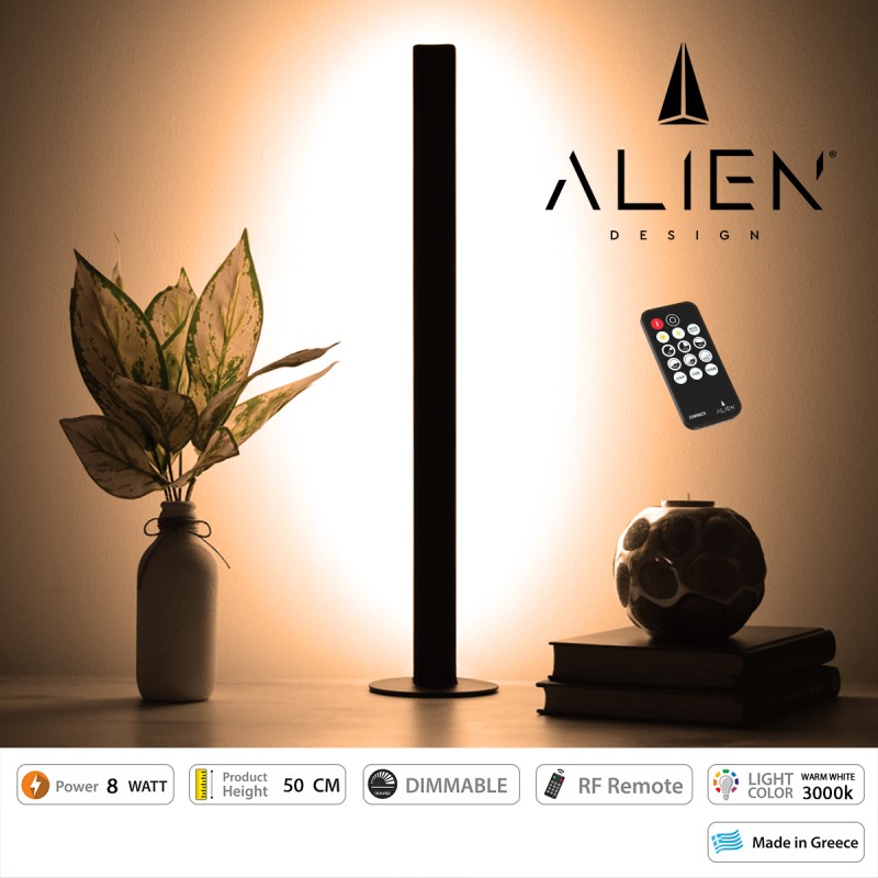 GloboStar® ALIEN-DIVA-BLACK-50-3 ALIEN Design DIVA Μοντέρνο Minimal Nordic Μεταλλικό Φωτιστικό Επιτραπέζιο - Πορτατίφ - Λαμπατέρ Μαύρο LED 8W 960lm με Ασύρματο Χειριστήριο RF & Dimmer IP20 Θερμό Λευκό 3000K Μ3 x Π1.6 x Υ50cm GloboStar® ALIEN-DIVA-BLACK-50-3 ALIEN Design DIVA Μοντέρνο Minimal Nordic Μεταλλικό Φωτιστικό Επιτραπέζιο - Πορτατίφ - Λαμπατέρ Μαύρο LED 8W 960lm με Ασύρματο Χειριστήριο RF & Dimmer IP20 Θερμό Λευκό 3000K Μ3 x Π1.6 x Υ50cm