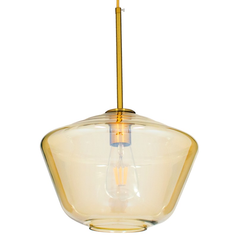 GLOBOSTAR® AMARIS 00870 Μοντέρνο Κρεμαστό Φωτιστικό Οροφής με Ντουί 1 x E27 AC 220-240V IP20 - Χρυσό Πλατίνα & Μελί - Μ30 x Π30 x Y22cm GLOBOSTAR® AMARIS 00870 Μοντέρνο Κρεμαστό Φωτιστικό Οροφής με Ντουί 1 x E27 AC 220-240V IP20 - Χρυσό Πλατίνα & Μελί - Μ30 x Π30 x Y22cm