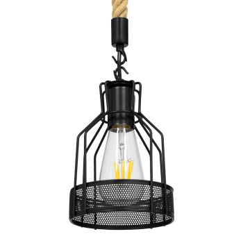 GLOBOSTAR® MASON 00881 Vintage Κρεμαστό Φωτιστικό Οροφής με Ντουί 1 x E27 AC 220-240V IP20 - Μαύρο & Μπεζ - Μ15 x Π15 x Υ24cm GLOBOSTAR® MASON 00881 Vintage Κρεμαστό Φωτιστικό Οροφής με Ντουί 1 x E27 AC 220-240V IP20 - Μαύρο & Μπεζ - Μ15 x Π15 x Υ24cm