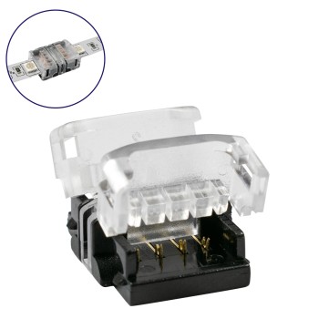 GloboStar® 70721 Ταχυσύνδεσμος Ένωσης IP20 - Strip To Strip Connector για Ένωση 2 x RGB Ταινίες LED Πλάτους 10mm GloboStar® 70721 Ταχυσύνδεσμος Ένωσης IP20 - Strip To Strip Connector για Ένωση 2 x RGB Ταινίες LED Πλάτους 10mm