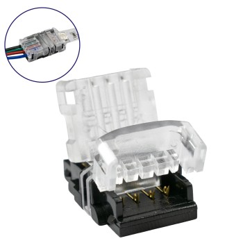 GloboStar® 70722 Ταχυσύνδεσμος Ένωσης IP20 - Strip To Cable Connector για Ένωση 1 x RGB Ταινίας LED Πλάτους 10mm με 1 x Καλώδιο Τροφοδοσίας GloboStar® 70722 Ταχυσύνδεσμος Ένωσης IP20 - Strip To Cable Connector για Ένωση 1 x RGB Ταινίας LED Πλάτους 10mm με 1 x Καλώδιο Τροφοδοσίας
