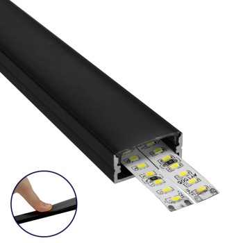 GloboStar® SURFACE-PROFILE 70810-3M Προφίλ Αλουμινίου - Βάση & Ψύκτρα Ταινίας LED με Μαύρο Φιμέ Κάλυμμα - Επιφανειακή Χρήση - Πατητό Κάλυμμα - Μαύρο - 3 Μέτρα - Πακέτο 5 Τεμαχίων - Μ300 x Π2.4 x Υ1.1cm GloboStar® SURFACE-PROFILE 70810-3M Προφίλ Αλουμινίου - Βάση & Ψύκτρα Ταινίας LED με Μαύρο Φιμέ Κάλυμμα - Επιφανειακή Χρήση - Πατητό Κάλυμμα - Μαύρο - 3 Μέτρα - Πακέτο 5 Τεμαχίων - Μ300 x Π2.4 x Υ1.1cm