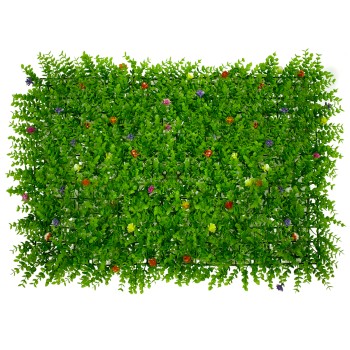 GLOBOSTAR® BUXUS 78408 Τεχνητό Πάνελ Φυλλωσιάς / Κάθετος Κήπος Καυκάσιο Πυξάρι & Πολύχρωμα Λουλούδια - Πράσινο - Μ60 x Π8 x Υ40cm GLOBOSTAR® BUXUS 78408 Τεχνητό Πάνελ Φυλλωσιάς / Κάθετος Κήπος Καυκάσιο Πυξάρι & Πολύχρωμα Λουλούδια - Πράσινο - Μ60 x Π8 x Υ40cm
