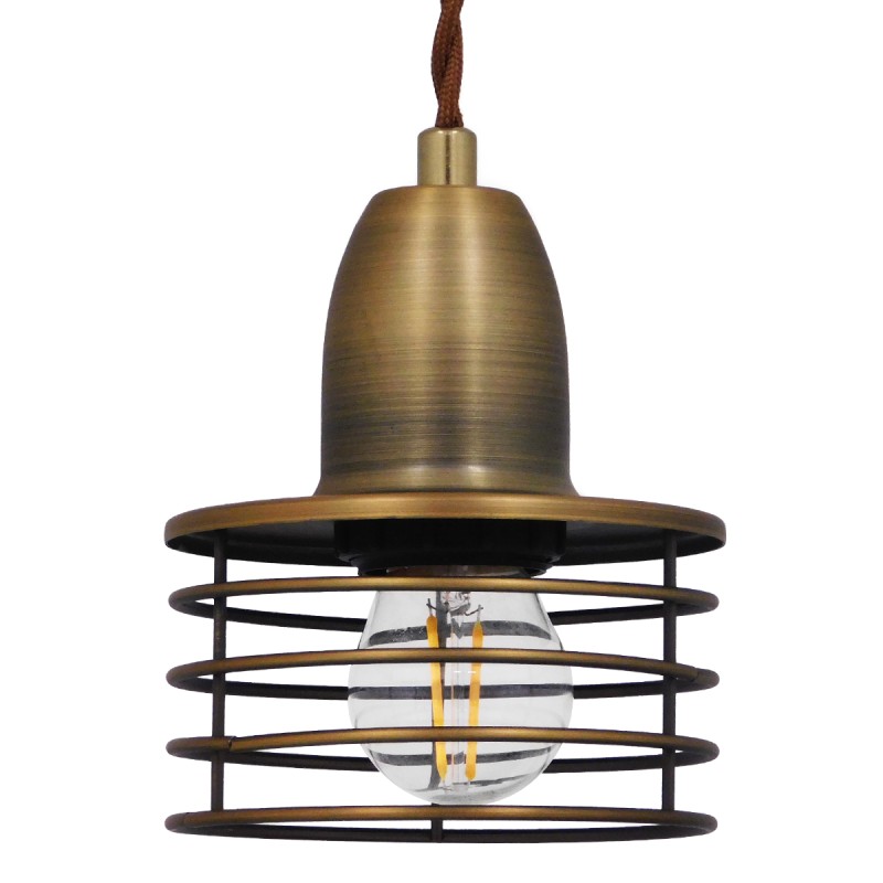 GLOBOSTAR® MANHATTAN 01454 Μοντέρνο Κρεμαστό Φωτιστικό Οροφής με Ντουί 1 x E27 AC 220-240V IP20 - Μπρούτζινο - Μ11 x Π11 x Υ14cm GLOBOSTAR® MANHATTAN 01454 Μοντέρνο Κρεμαστό Φωτιστικό Οροφής με Ντουί 1 x E27 AC 220-240V IP20 - Μπρούτζινο - Μ11 x Π11 x Υ14cm