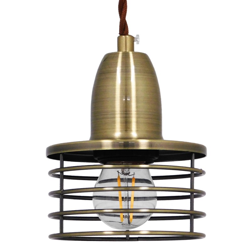 GLOBOSTAR® MANHATTAN 01455 Μοντέρνο Κρεμαστό Φωτιστικό Οροφής με Ντουί 1 x E27 AC 220-240V IP20 - Μπρούτζινο - Μ11 x Π11 x Υ14cm GLOBOSTAR® MANHATTAN 01455 Μοντέρνο Κρεμαστό Φωτιστικό Οροφής με Ντουί 1 x E27 AC 220-240V IP20 - Μπρούτζινο - Μ11 x Π11 x Υ14cm