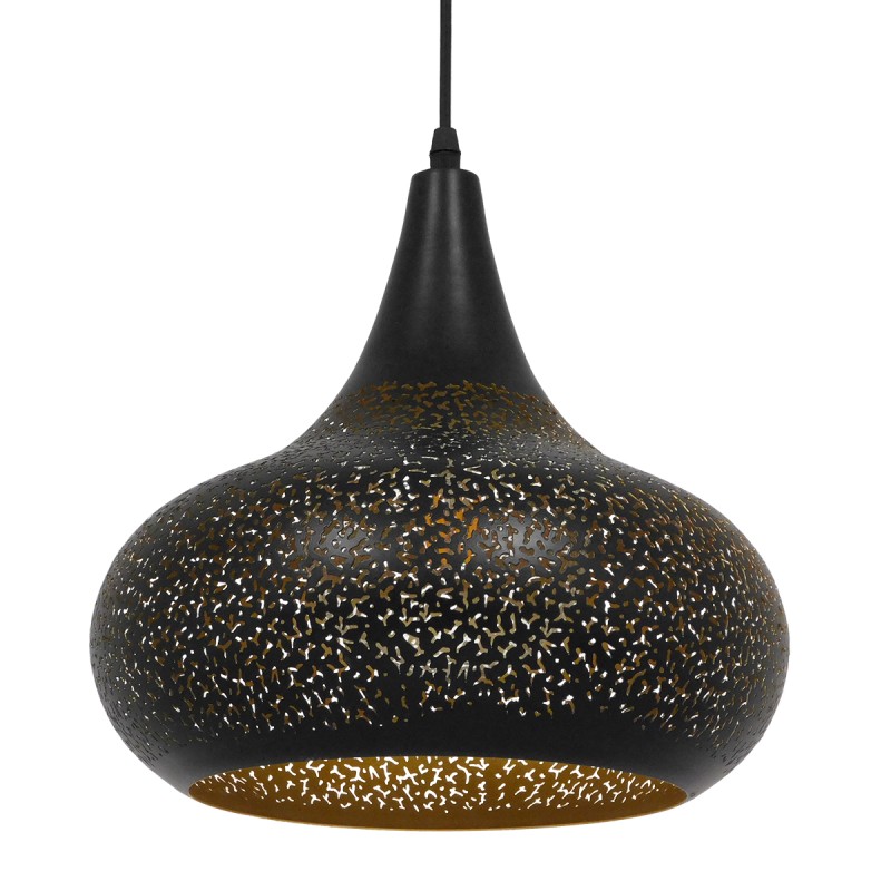 GLOBOSTAR® JANIS 01590 Μοντέρνο Κρεμαστό Φωτιστικό Οροφής με Ντουί 1 x E27 AC 220-240V IP20 - Μαύρο & Χρυσό - Μ30 x Π30 x Υ30cm GLOBOSTAR® JANIS 01590 Μοντέρνο Κρεμαστό Φωτιστικό Οροφής με Ντουί 1 x E27 AC 220-240V IP20 - Μαύρο & Χρυσό - Μ30 x Π30 x Υ30cm