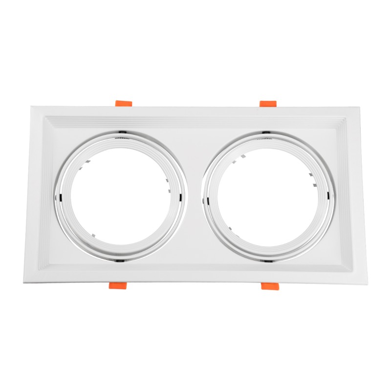 GLOBOSTAR® VITA 77854 Χωνευτή Κινούμενη Βάση για 2 x Σποτ AR111 για Ντουί GU10/GU5.3 IP20 - Λευκό - Μ33.5 x Π18 x Υ5.5cm / Q32.5 x 17cm GLOBOSTAR® VITA 77854 Χωνευτή Κινούμενη Βάση για 2 x Σποτ AR111 για Ντουί GU10/GU5.3 IP20 - Λευκό - Μ33.5 x Π18 x Υ5.5cm / Q32.5 x 17cm