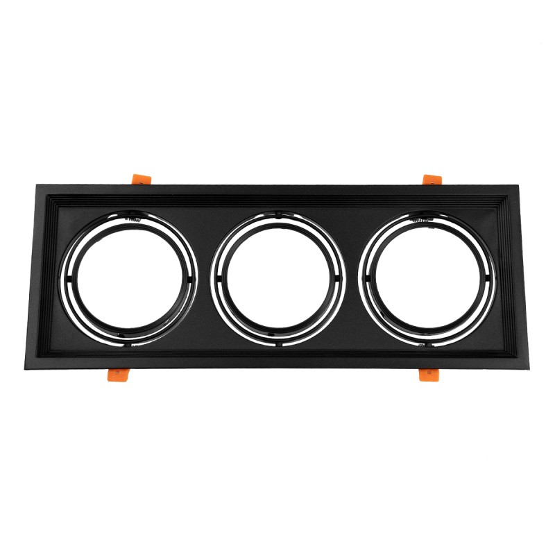 GLOBOSTAR® VITA 77857 Χωνευτή Κινούμενη Βάση για 3 x Σποτ AR111 για Ντουί GU10/GU5.3 IP20 - Μαύρο Ματ - Μ48.7 x Π18 x Υ5.5cm / Q47.5 x 17cm GLOBOSTAR® VITA 77857 Χωνευτή Κινούμενη Βάση για 3 x Σποτ AR111 για Ντουί GU10/GU5.3 IP20 - Μαύρο Ματ - Μ48.7 x Π18 x Υ5.5cm / Q47.5 x 17cm