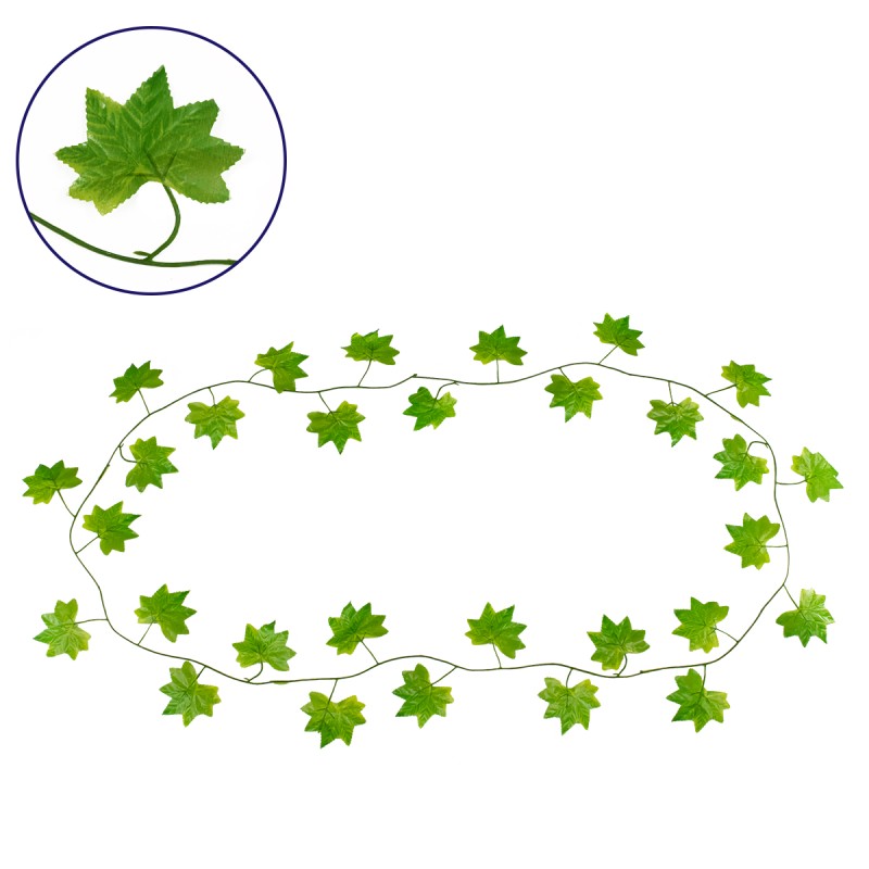 GloboStar® 78116 Τεχνητό Κρεμαστό Φυτό Διακοσμητική Γιρλάντα Λουλουδιών με 30 Πράσινα Φύλλα Σφενδάμης M20 x Π20 x Υ220cm GloboStar® 78116 Τεχνητό Κρεμαστό Φυτό Διακοσμητική Γιρλάντα Λουλουδιών με 30 Πράσινα Φύλλα Σφενδάμης M20 x Π20 x Υ220cm