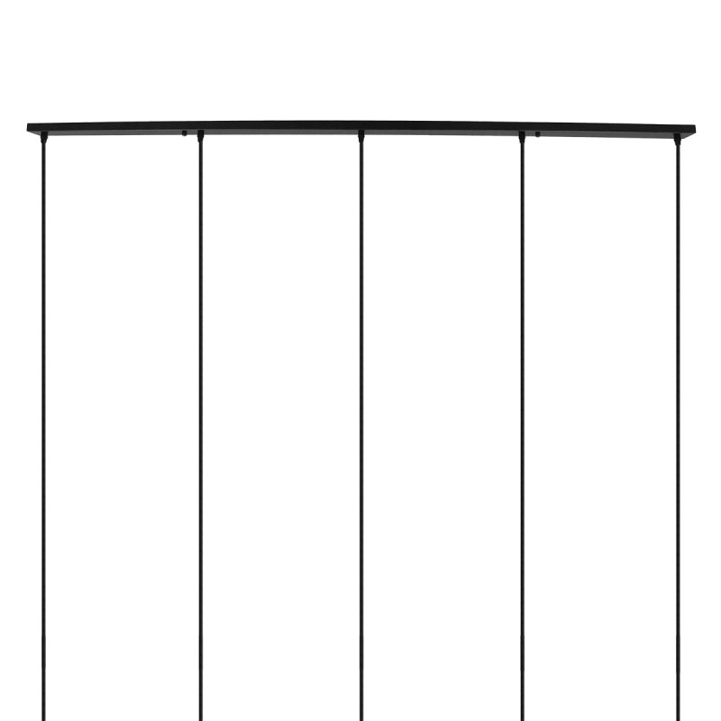 DIY Ροζέτα Φωτιστικού Μαύρη Ορθογώνια 1500x50mm με 5 Τρύπες GloboStar 90826 DIY Ροζέτα Φωτιστικού Μαύρη Ορθογώνια 1500x50mm με 5 Τρύπες GloboStar 90826