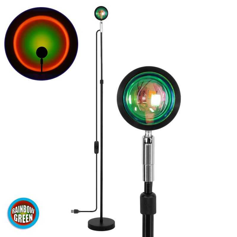 GloboStar® 00821 Μοντέρνο Minimal Επιδαπέδιο Φωτιστικό Μεταλλικό Μονόφωτο LED 12W DC 5V με Projector LENS Ειδικού Εφέ & Καλώδιο Τροφοδοσίας USB Rotation Head 180° RAINBOW GREEN GloboStar® 00821 Μοντέρνο Minimal Επιδαπέδιο Φωτιστικό Μεταλλικό Μονόφωτο LED 12W DC 5V με Projector LENS Ειδικού Εφέ & Καλώδιο Τροφοδοσίας USB Rotation Head 180° RAINBOW GREEN