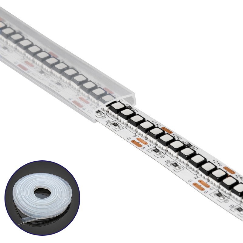 GloboStar® 70906 Αδιάβροχο IP68 Κανάλι Σιλικόνης 14mm για Ταινίες LED 12mm GloboStar® 70906 Αδιάβροχο IP68 Κανάλι Σιλικόνης 14mm για Ταινίες LED 12mm