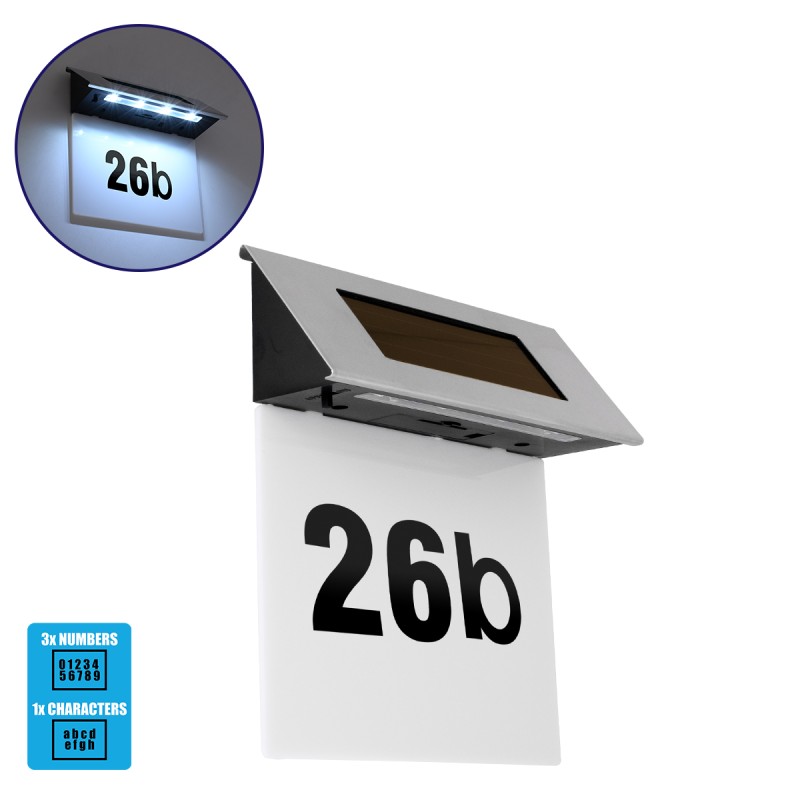 GloboStar® 71485 Αυτόνομο Ηλιακό Φωτιστικό LED SMD 1W 40lm με Ενσωματωμένη Μπαταρία 600mAh - Φωτοβολταϊκό Πάνελ με Αισθητήρα Ημέρας-Νύχτας για Αρίθμηση Διεύθυνσης Δρόμου Αδιάβροχο IP65 Ψυχρό Λευκό 6000K GloboStar® 71485 Αυτόνομο Ηλιακό Φωτιστικό LED SMD 1W 40lm με Ενσωματωμένη Μπαταρία 600mAh - Φωτοβολταϊκό Πάνελ με Αισθητήρα Ημέρας-Νύχτας για Αρίθμηση Διεύθυνσης Δρόμου Αδιάβροχο IP65 Ψυχρό Λευκό 6000K