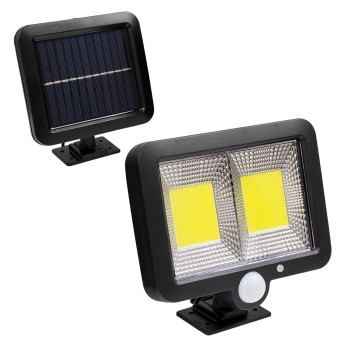 GLOBOSTAR® ZETA 71461 Προβολέας με Ανιχνευτή PIR / Αισθητήρα Κίνησης LED 20W 1000lm 120° DC 5V με Φωτοβολταϊκό Panel 5V 1W & Επαναφορτιζόμενη Μπαταρία Li-ion 3.2V 2400mAh Αδιάβροχο IP65 Ψυχρό Λευκό 6000K - Sanan COB Chip - Μαύρο - Μ15 x Π3.5 x Υ13cm - GLOBOSTAR® ZETA 71461 Προβολέας με Ανιχνευτή PIR / Αισθητήρα Κίνησης LED 20W 1000lm 120° DC 5V με Φωτοβολταϊκό Panel 5V 1W & Επαναφορτιζόμενη Μπαταρία Li-ion 3.2V 2400mAh Αδιάβροχο IP65 Ψυχρό Λευκό 6000K - Sanan COB Chip - Μαύρο - Μ15 x Π3.5 x Υ13cm -