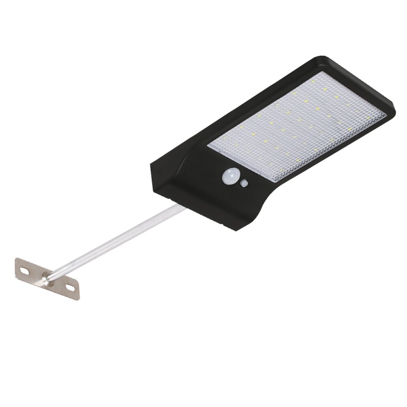 GLOBOSTAR® RASOL 71469 Προβολέας με Ανιχνευτή PIR / Αισθητήρα Κίνησης LED 4W 200lm 120° DC 5V με Φωτοβολταϊκό Panel 5V 0.3W & Επαναφορτιζόμενη Μπαταρία Li-ion 3.2V 2200mAh Αδιάβροχο IP65 Ψυχρό Λευκό 6000K - Sanan SMD Chip - Μαύρο - Μ18.5 x Π11 x Υ3cm  GLOBOSTAR® RASOL 71469 Προβολέας με Ανιχνευτή PIR / Αισθητήρα Κίνησης LED 4W 200lm 120° DC 5V με Φωτοβολταϊκό Panel 5V 0.3W & Επαναφορτιζόμενη Μπαταρία Li-ion 3.2V 2200mAh Αδιάβροχο IP65 Ψυχρό Λευκό 6000K - Sanan SMD Chip - Μαύρο - Μ18.5 x Π11 x Υ3cm