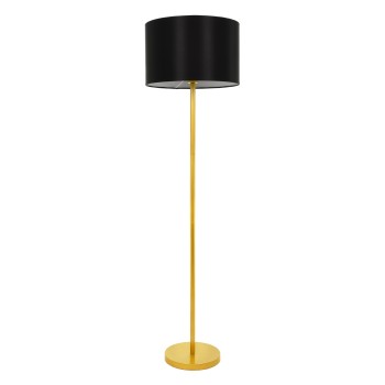 GloboStar® ASHLEY 00825 Μοντέρνο Επιδαπέδιο Φωτιστικό Μονόφωτο 1 x E27 IP20 Χρυσό Μέταλλο με Μαύρο Ύφασμα - Μ40 x Π40 x Υ148cm GloboStar® ASHLEY 00825 Μοντέρνο Επιδαπέδιο Φωτιστικό Μονόφωτο 1 x E27 IP20 Χρυσό Μέταλλο με Μαύρο Ύφασμα - Μ40 x Π40 x Υ148cm