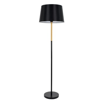 GloboStar® CEDAR 00827 Μοντέρνο Επιδαπέδιο Φωτιστικό Μονόφωτο 1 x E27 IP20 Μαύρο Μέταλλο, Μαύρο Ύφασμα με Μπεζ Ξύλο - Μ40 x Π40 x Υ148cm GloboStar® CEDAR 00827 Μοντέρνο Επιδαπέδιο Φωτιστικό Μονόφωτο 1 x E27 IP20 Μαύρο Μέταλλο, Μαύρο Ύφασμα με Μπεζ Ξύλο - Μ40 x Π40 x Υ148cm