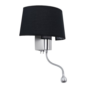 GLOBOSTAR® ELEGANT 01492 Μοντέρνο Φωτιστικό Τοίχου - Απλίκα Ξενοδοχείου Reading Light με Ντουί 1 x E27 LED 3W 360lm 36° AC 220-240V IP20 Θερμό Λευκό 2700K - Bridgelux COB Chip - Χρώμιο & Μαύρο - Μ26.5 x Π15 x Υ43cm - 2 Χρόνια Εγγύηση GLOBOSTAR® ELEGANT 01492 Μοντέρνο Φωτιστικό Τοίχου - Απλίκα Ξενοδοχείου Reading Light με Ντουί 1 x E27 LED 3W 360lm 36° AC 220-240V IP20 Θερμό Λευκό 2700K - Bridgelux COB Chip - Χρώμιο & Μαύρο - Μ26.5 x Π15 x Υ43cm - 2 Χρόνια Εγγύηση