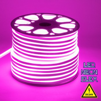 GloboStar® 70567 OVALE 120° Degree Neon Flex Epistar LED SMD 2835 1m 12W/m 120LED/m 840lm/m 120° DC 24V Αδιάβροχη IP68 Ροζ Dimmable GloboStar® 70567 OVALE 120° Degree Neon Flex Epistar LED SMD 2835 1m 12W/m 120LED/m 840lm/m 120° DC 24V Αδιάβροχη IP68 Ροζ Dimmable