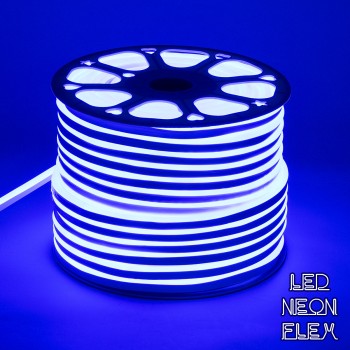 GloboStar® 70575 OVALE 120° Degree Neon Flex Epistar LED SMD 2835 1m 12W/m 120LED/m 840lm/m 120° DC 230V Αδιάβροχη IP68 Μπλε Dimmable GloboStar® 70575 OVALE 120° Degree Neon Flex Epistar LED SMD 2835 1m 12W/m 120LED/m 840lm/m 120° DC 230V Αδιάβροχη IP68 Μπλε Dimmable
