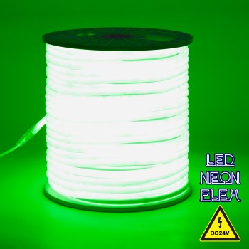 GloboStar® 70584 TUBE 360° Degree Neon Flex Epistar LED SMD 2835 1m 12W/m 120LED/m 840lm/m 360° DC 24V Αδιάβροχη IP68 Πράσινο Dimmable GloboStar® 70584 TUBE 360° Degree Neon Flex Epistar LED SMD 2835 1m 12W/m 120LED/m 840lm/m 360° DC 24V Αδιάβροχη IP68 Πράσινο Dimmable