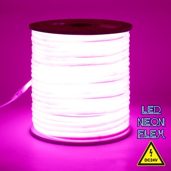 GloboStar® 70587 TUBE 360° Degree Neon Flex Epistar LED SMD 2835 1m 12W/m 120LED/m 840lm/m 360° DC 24V Αδιάβροχη IP68 Ροζ Dimmable GloboStar® 70587 TUBE 360° Degree Neon Flex Epistar LED SMD 2835 1m 12W/m 120LED/m 840lm/m 360° DC 24V Αδιάβροχη IP68 Ροζ Dimmable