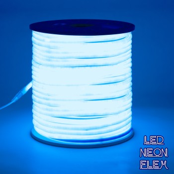 GloboStar® 70595 TUBE 360° Degree Neon Flex Epistar LED SMD 2835 1m 12W/m 120LED/m 840lm/m 360° DC 230V Αδιάβροχη IP68 Μπλε Dimmable GloboStar® 70595 TUBE 360° Degree Neon Flex Epistar LED SMD 2835 1m 12W/m 120LED/m 840lm/m 360° DC 230V Αδιάβροχη IP68 Μπλε Dimmable