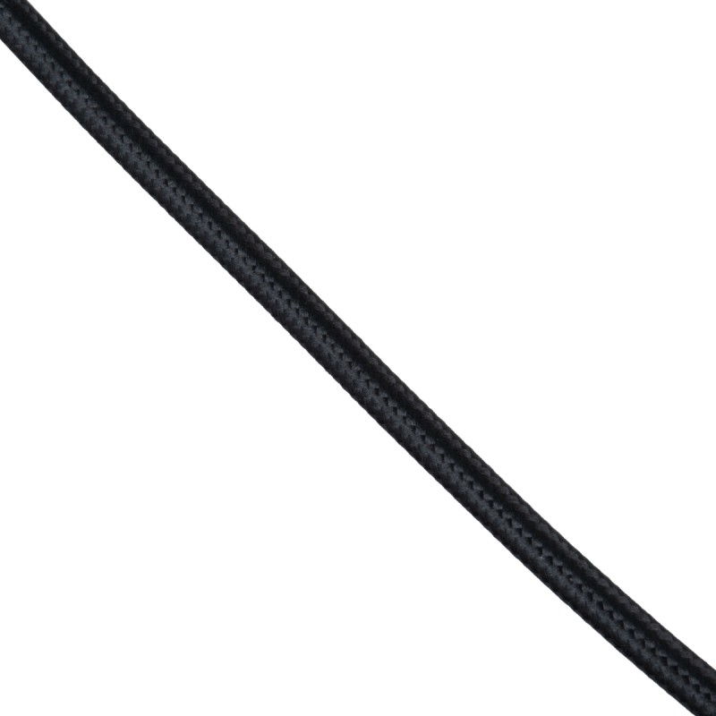 GloboStar® 77601 Στρογγυλό Υφασμάτινο Καλώδιο 1m 2 x 0.75mm² Μαύρο GloboStar® 77601 Στρογγυλό Υφασμάτινο Καλώδιο 1m 2 x 0.75mm² Μαύρο