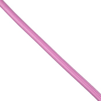 GloboStar® 77604 Στρογγυλό Υφασμάτινο Καλώδιο 1m 2 x 0.75mm² Ροζ GloboStar® 77604 Στρογγυλό Υφασμάτινο Καλώδιο 1m 2 x 0.75mm² Ροζ