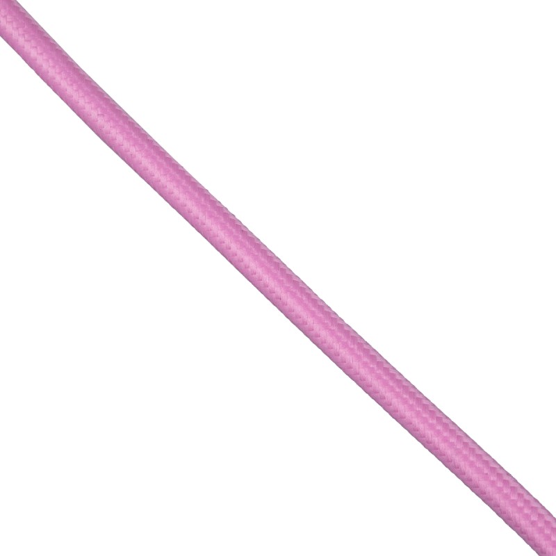 GloboStar® 77604 Στρογγυλό Υφασμάτινο Καλώδιο 1m 2 x 0.75mm² Ροζ GloboStar® 77604 Στρογγυλό Υφασμάτινο Καλώδιο 1m 2 x 0.75mm² Ροζ