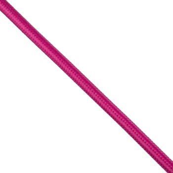 GloboStar® 77605 Στρογγυλό Υφασμάτινο Καλώδιο 1m 2 x 0.75mm² Φούξια GloboStar® 77605 Στρογγυλό Υφασμάτινο Καλώδιο 1m 2 x 0.75mm² Φούξια