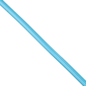 GloboStar® 77609 Στρογγυλό Υφασμάτινο Καλώδιο 1m 2 x 0.75mm² Γαλάζιο GloboStar® 77609 Στρογγυλό Υφασμάτινο Καλώδιο 1m 2 x 0.75mm² Γαλάζιο