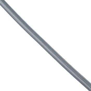 GloboStar® 77612 Στρογγυλό Υφασμάτινο Καλώδιο 1m 2 x 0.75mm² Ασημί GloboStar® 77612 Στρογγυλό Υφασμάτινο Καλώδιο 1m 2 x 0.75mm² Ασημί