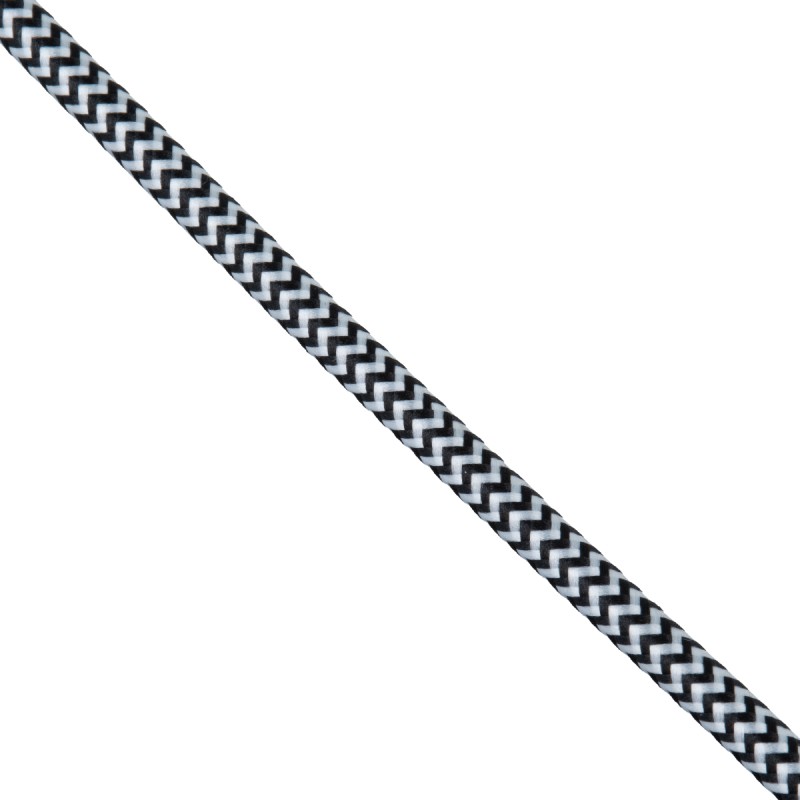 GloboStar® 77613 Στρογγυλό Υφασμάτινο Καλώδιο 1m 2 x 0.75mm² Dublo Άσπρο Μαύρο GloboStar® 77613 Στρογγυλό Υφασμάτινο Καλώδιο 1m 2 x 0.75mm² Dublo Άσπρο Μαύρο