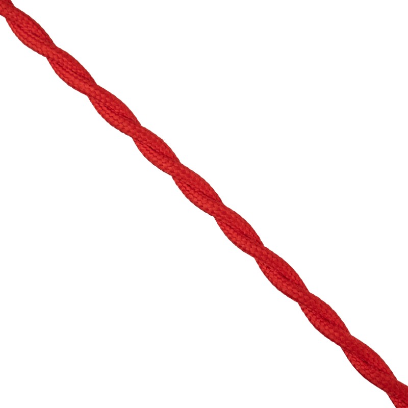 GloboStar® 77621 Πλεκτό Υφασμάτινο Καλώδιο 1m 2 x 0.75mm² Κόκκινο GloboStar® 77621 Πλεκτό Υφασμάτινο Καλώδιο 1m 2 x 0.75mm² Κόκκινο