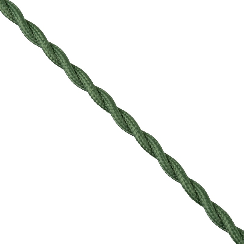 GloboStar® 77622 Πλεκτό Υφασμάτινο Καλώδιο 1m 2 x 0.75mm² Πράσινο - Χακί GloboStar® 77622 Πλεκτό Υφασμάτινο Καλώδιο 1m 2 x 0.75mm² Πράσινο - Χακί