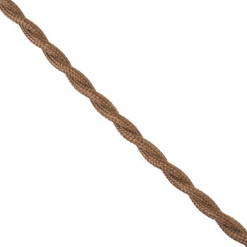 GloboStar® 77625 Πλεκτό Υφασμάτινο Καλώδιο 1m 2 x 0.75mm² Καφέ Ανοιχτό GloboStar® 77625 Πλεκτό Υφασμάτινο Καλώδιο 1m 2 x 0.75mm² Καφέ Ανοιχτό