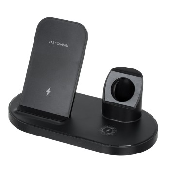 GloboStar® 79698 Επιτραπέζια Σταθερή Βάση Ασύρματης Φόρτισης Fast Charging για Κινητά - Earphones - Smart Watches 3 Καναλιών - 1 Channel 15W Max (Phone) - 2 Channel 3W (Airpod) - 3 Channel 2W (Watch) GloboStar® 79698 Επιτραπέζια Σταθερή Βάση Ασύρματης Φόρτισης Fast Charging για Κινητά - Earphones - Smart Watches 3 Καναλιών - 1 Channel 15W Max (Phone) - 2 Channel 3W (Airpod) - 3 Channel 2W (Watch)