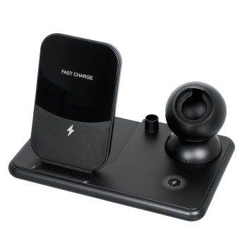 GloboStar® 79699 Επιτραπέζια Σταθερή Βάση Ασύρματης Φόρτισης Fast Charging για Κινητά - Earphones - Smart Watches - Pencil 4 Καναλιών - 1 Channel 15W Max (Phone) - 2 Channel 3W (Airpod) - 3 Channel 2W (Watch) - 4 Channel 2W (Pencil) GloboStar® 79699 Επιτραπέζια Σταθερή Βάση Ασύρματης Φόρτισης Fast Charging για Κινητά - Earphones - Smart Watches - Pencil 4 Καναλιών - 1 Channel 15W Max (Phone) - 2 Channel 3W (Airpod) - 3 Channel 2W (Watch) - 4 Channel 2W (Pencil)