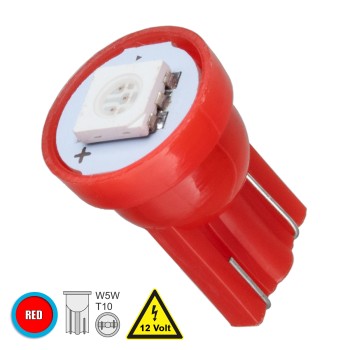 GLOBOSTAR® W5W-T10 81045 Λάμπα W5W T10 LED 0.12W 22lm 120° DC 12V IP20 Κόκκινο - 1 x Epistar SMD5050 Chip - Μ1.1 x Π1.1 x Υ1.7cm - 1 Χρόνο Εγγύηση GLOBOSTAR® W5W-T10 81045 Λάμπα W5W T10 LED 0.12W 22lm 120° DC 12V IP20 Κόκκινο - 1 x Epistar SMD5050 Chip - Μ1.1 x Π1.1 x Υ1.7cm - 1 Χρόνο Εγγύηση