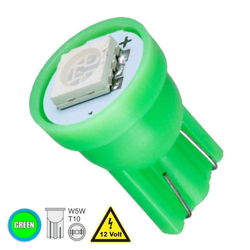 GloboStar® T10 W5W 81046 Λάμπα Αυτοκινήτου LED 1xSMD5050 0.28W 18lm 120° DC 12-16V IP20 Φ1.1 x Υ1.7cm Πράσινο GloboStar® T10 W5W 81046 Λάμπα Αυτοκινήτου LED 1xSMD5050 0.28W 18lm 120° DC 12-16V IP20 Φ1.1 x Υ1.7cm Πράσινο