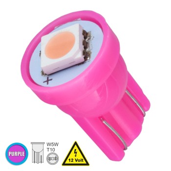 GLOBOSTAR® W5W-T10 81049 Λάμπα W5W T10 LED 0.12W 22lm 120° DC 12V IP20 Ροζ - 1 x Epistar SMD5050 Chip - Μ1.1 x Π1.1 x Υ1.7cm - 1 Χρόνο Εγγύηση GLOBOSTAR® W5W-T10 81049 Λάμπα W5W T10 LED 0.12W 22lm 120° DC 12V IP20 Ροζ - 1 x Epistar SMD5050 Chip - Μ1.1 x Π1.1 x Υ1.7cm - 1 Χρόνο Εγγύηση