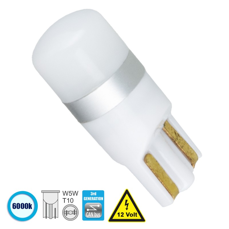 GLOBOSTAR® W5W-T10 81098 Λάμπα W5W T10 CANbus LED 4W 564lm 360° DC 12V IP20 Ψυχρό Λευκό 6000K - 1 x Cree XHP35 Chip - Μ1 x Π1 x Υ3.2cm - 1 Χρόνο Εγγύηση GLOBOSTAR® W5W-T10 81098 Λάμπα W5W T10 CANbus LED 4W 564lm 360° DC 12V IP20 Ψυχρό Λευκό 6000K - 1 x Cree XHP35 Chip - Μ1 x Π1 x Υ3.2cm - 1 Χρόνο Εγγύηση