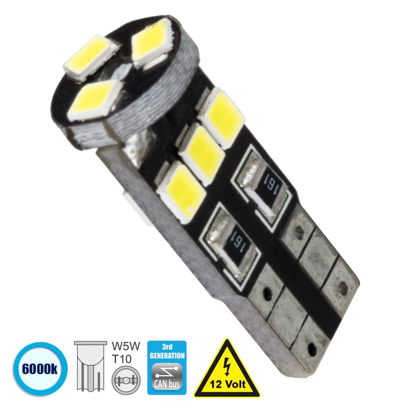 GloboStar® T10 W5W 81113 Λάμπα Αυτοκίνητου  3rd Generation Can-Bus Series LED 9 SMD 1210 2.8W 420lm 360° DC 12V IP20 Ψυχρό Λευκό 6000K GloboStar® T10 W5W 81113 Λάμπα Αυτοκίνητου  3rd Generation Can-Bus Series LED 9 SMD 1210 2.8W 420lm 360° DC 12V IP20 Ψυχρό Λευκό 6000K