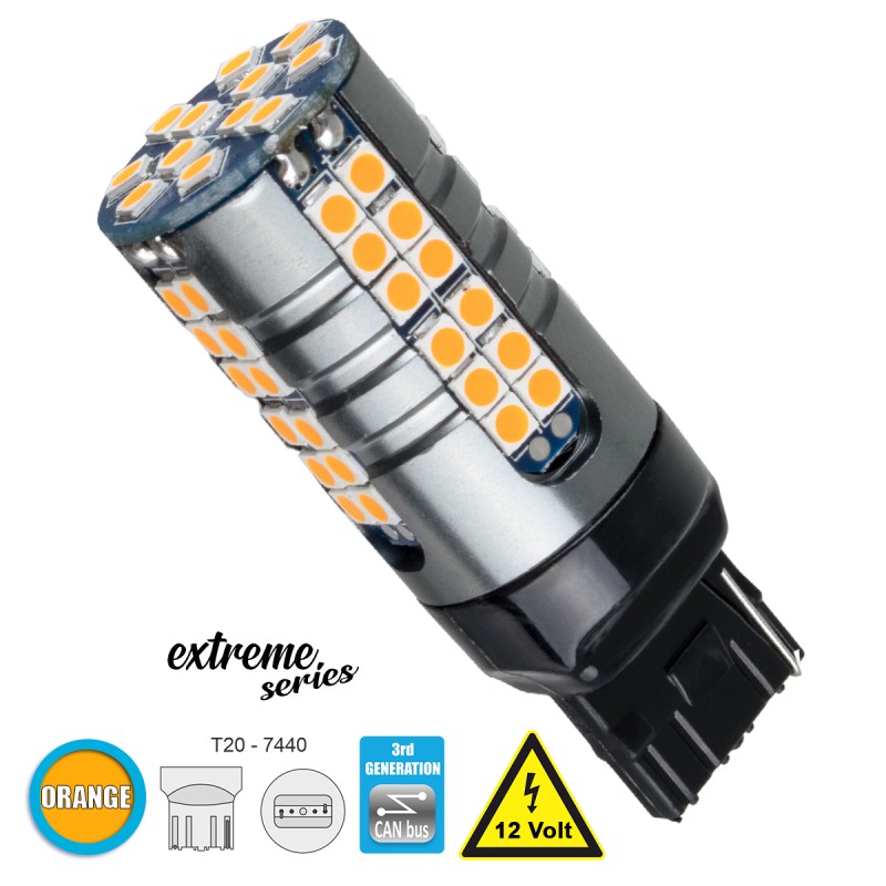 GLOBOSTAR® W21W-T20 81162 Λάμπα W21W T20 7440 CANbus LED 19W 2100lm 360° DC 12V IP20 Πορτοκαλί - 66 x Epistar SMD3030 Chip - Μ2.1 x Π2.1 x Υ5.8cm - 1 Χρόνο Εγγύηση GLOBOSTAR® W21W-T20 81162 Λάμπα W21W T20 7440 CANbus LED 19W 2100lm 360° DC 12V IP20 Πορτοκαλί - 66 x Epistar SMD3030 Chip - Μ2.1 x Π2.1 x Υ5.8cm - 1 Χρόνο Εγγύηση
