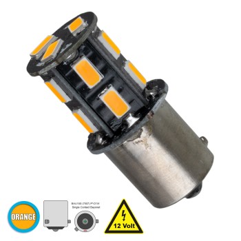 GLOBOSTAR® PY21W-1156 81213 Λάμπα PY21W 1156 BAU15S LED 2W 300lm 360° DC 12V IP20 Πορτοκαλί - 13 x Epistar SMD5630 Chip - Μ1.9 x Π1.9 x Υ4cm - 1 Χρόνο Εγγύηση GLOBOSTAR® PY21W-1156 81213 Λάμπα PY21W 1156 BAU15S LED 2W 300lm 360° DC 12V IP20 Πορτοκαλί - 13 x Epistar SMD5630 Chip - Μ1.9 x Π1.9 x Υ4cm - 1 Χρόνο Εγγύηση