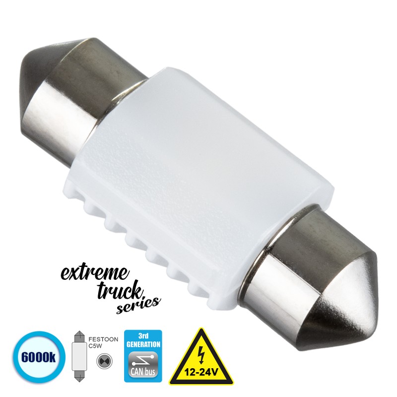 GLOBOSTAR® C5W 81332 Σωληνωτή Λάμπα C5W 31mm CANbus LED 1.9W 285lm 120° DC 12-24V IP20 Ψυχρό Λευκό 6000K - 2 x Epistar SMD3030 Chip - Μ3.1 x Π1.2 x Υ1cm - 1 Χρόνο Εγγύηση GLOBOSTAR® C5W 81332 Σωληνωτή Λάμπα C5W 31mm CANbus LED 1.9W 285lm 120° DC 12-24V IP20 Ψυχρό Λευκό 6000K - 2 x Epistar SMD3030 Chip - Μ3.1 x Π1.2 x Υ1cm - 1 Χρόνο Εγγύηση